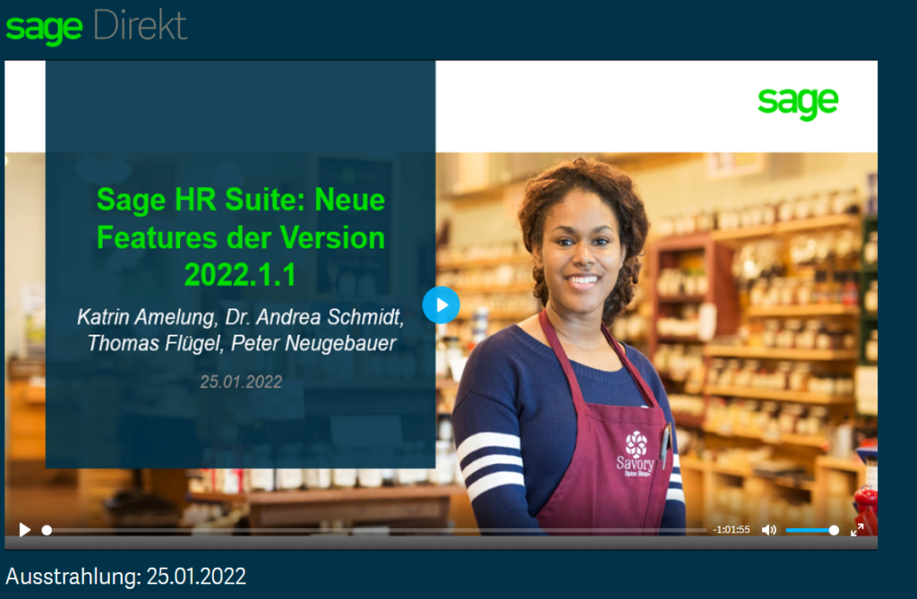 Sage HR Suite 2022.1.1 Webcast