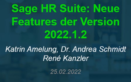 Sage HR Suite – Neue Features der Version 2022.1.2