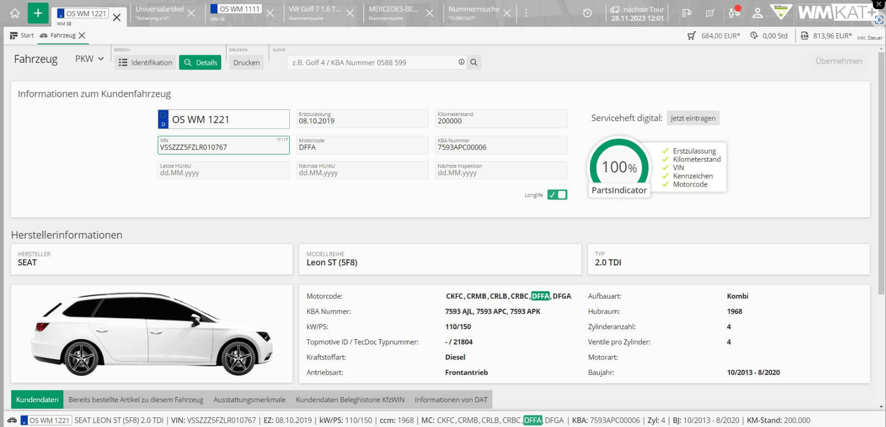 Sage 100 WM-Kat Plus Schnittstelle