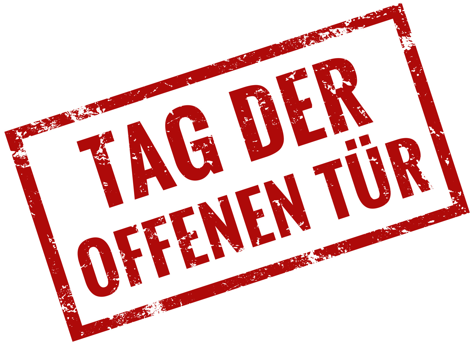 Tag der offenen Tuer Stempel rot