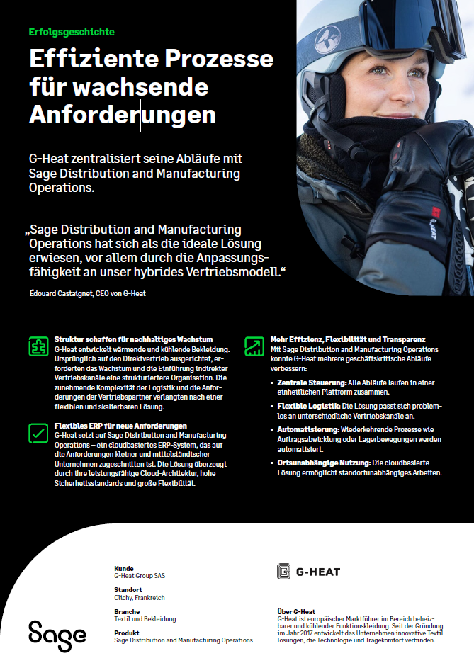 Sage SDMO erfolgreiches Projekt bei G-Heat