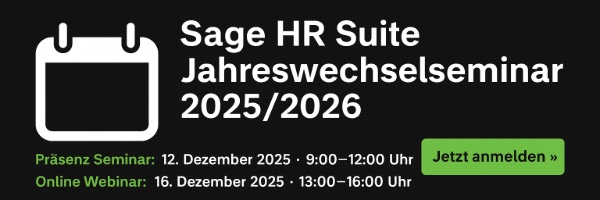 Sage HR Suite Jahreswechselseminar 2025/2026