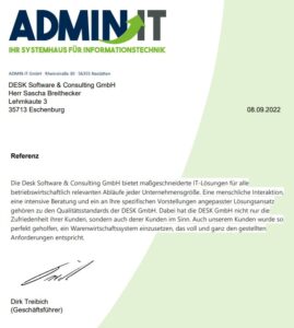 Warum ADMIN-IT auf DESK als Sage 100 Partner setzt – Qualität, Service, Vertrauen