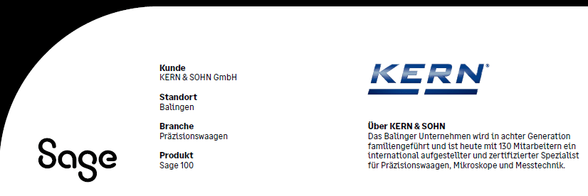 Sage 100 im Maschinenbau – Referenz KERN & SOHN GmbH