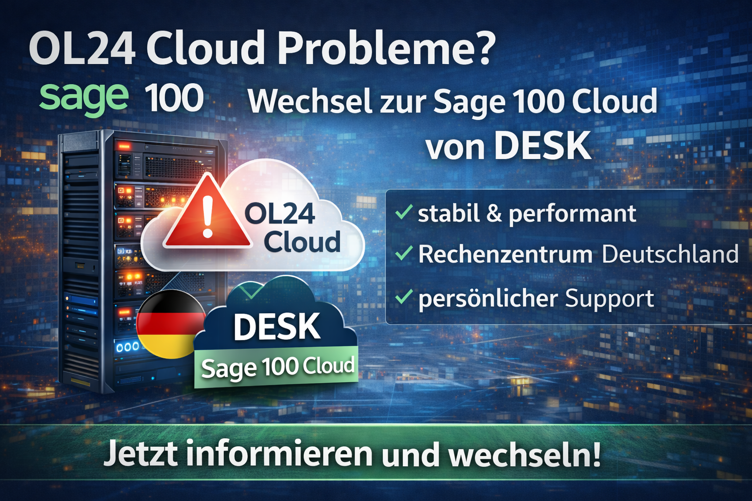 OL24 Cloud-Probleme bei Sage?