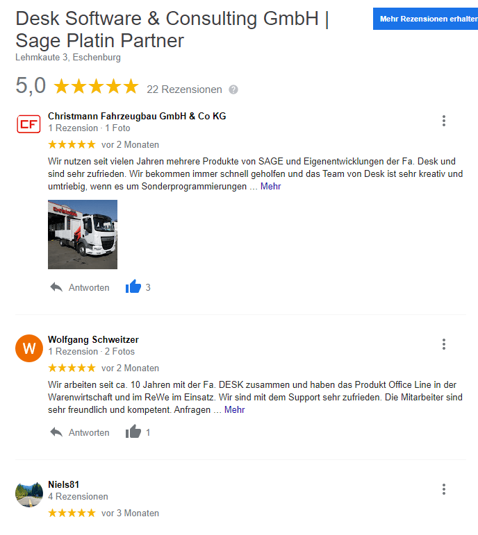 Details zu Bewertungen von Sage Partnern