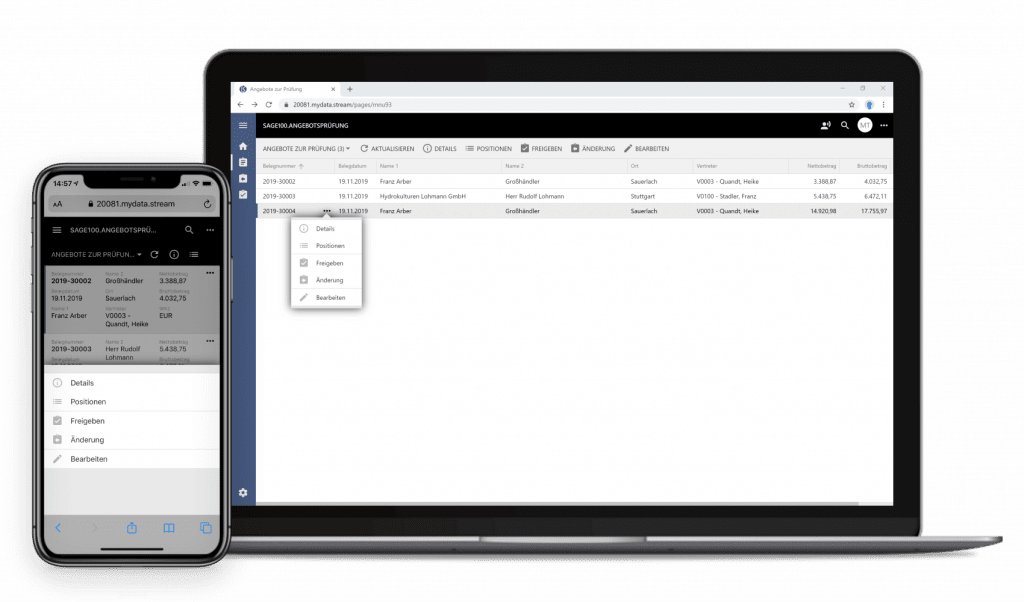 Sage 100 Aufgaben Center web