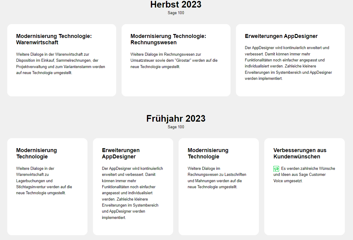 Sage 100 9.0.6 Roadmap