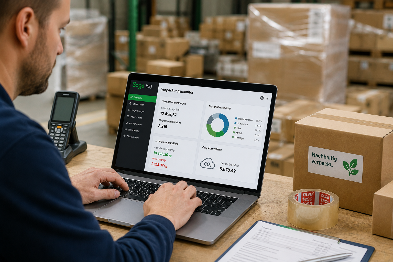 Sage 100 EU Verpackungsverordnung