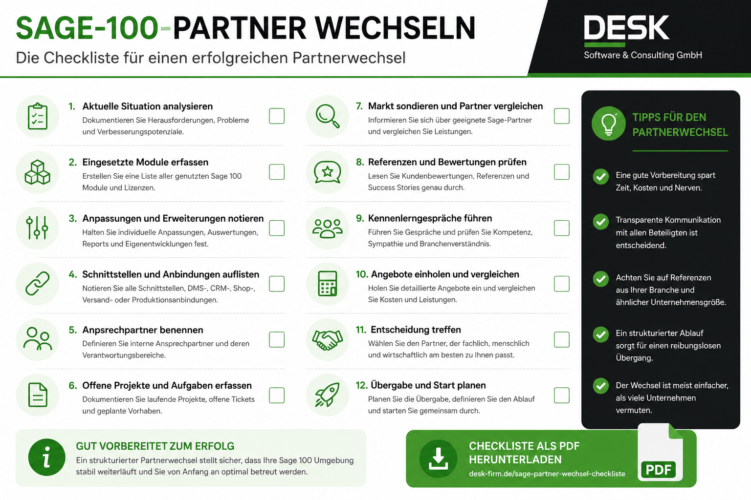 Sage 100 Partner wechseln