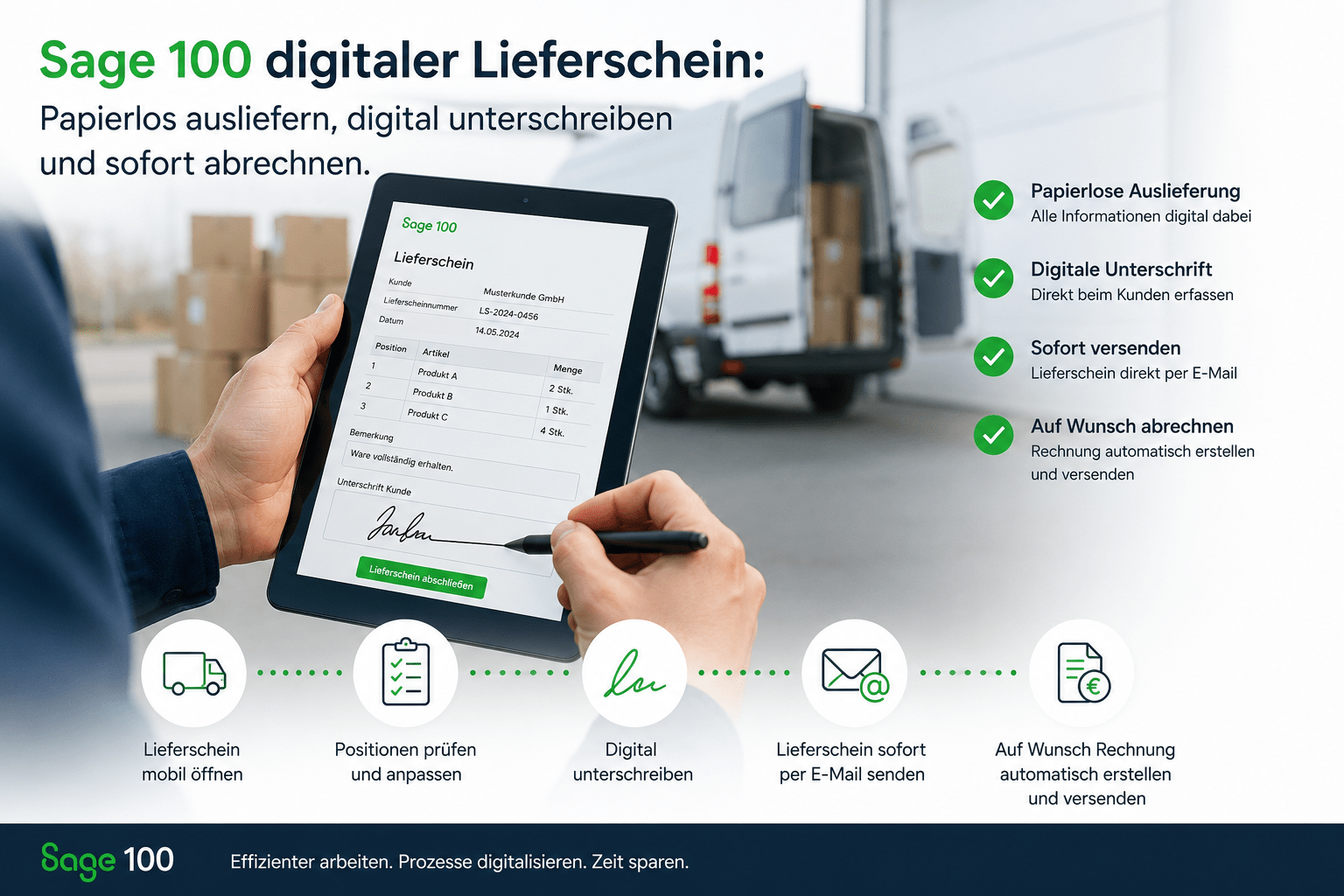 Sage 100 digitaler Lieferschein