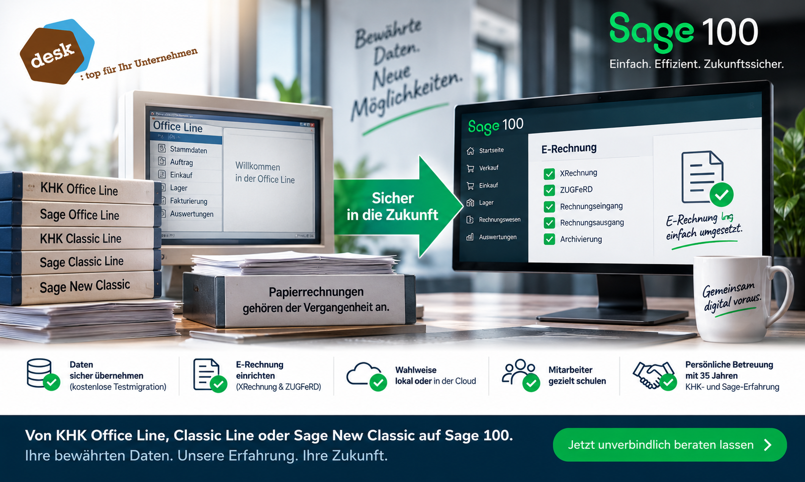 Office Line auf Sage 100 updaten